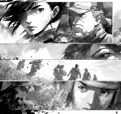 奇幻世界冒险漫画的封面插画