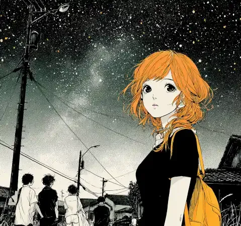 恋爱漫画中青春校园场景的封面